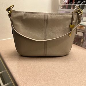 Jolie crossbody Fossil handbag with long strap- greystone
